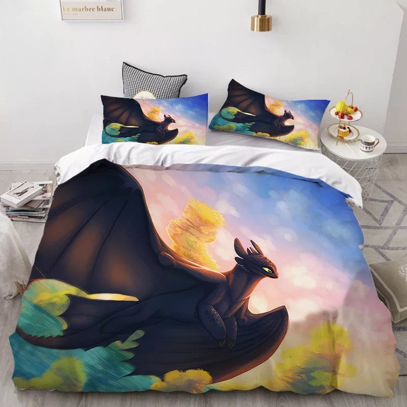 How To Train Your Dragon Hiccup Duvet Cover Quilt Cover Pillowcase Bedding Set Bed Linen Home Bedroom Decor