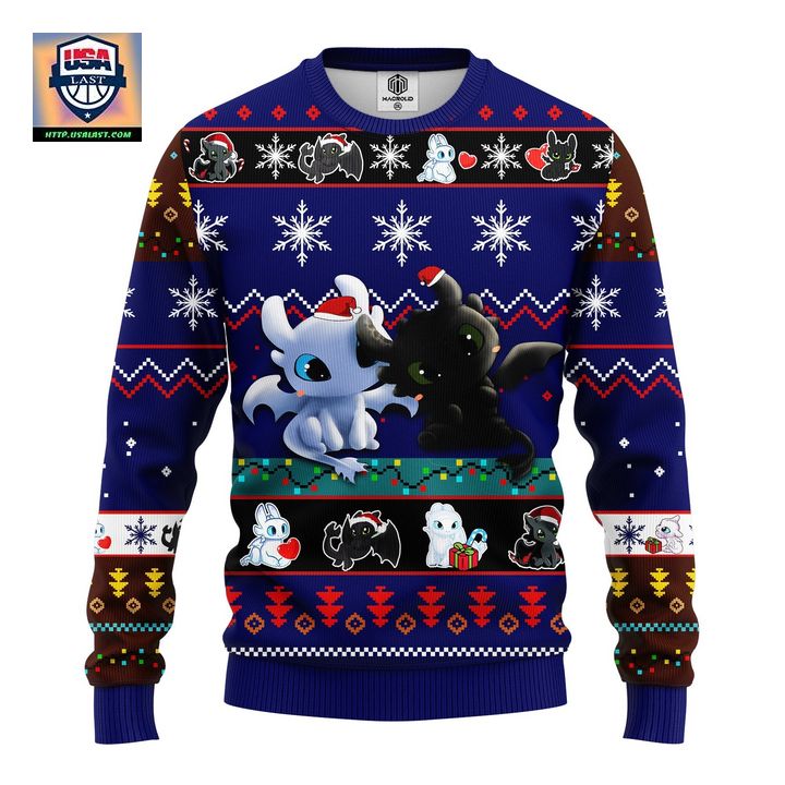 How To Train Your Dragon Toothless Love Ugly Christmas Sweater Blue 1 Amazing Gift Idea Thanksgiving Gift