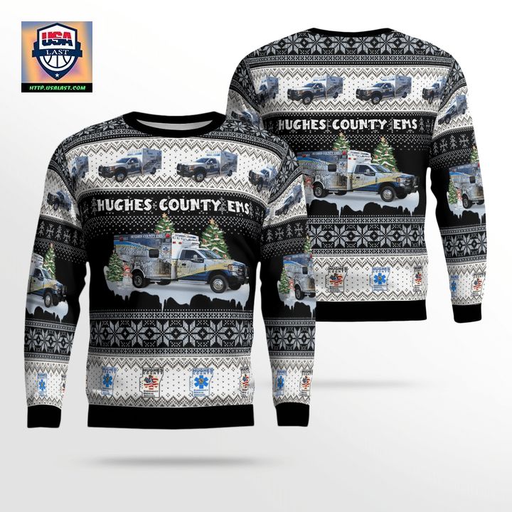 Hughes County Emergency Medical Service AOP Christmas Sweater