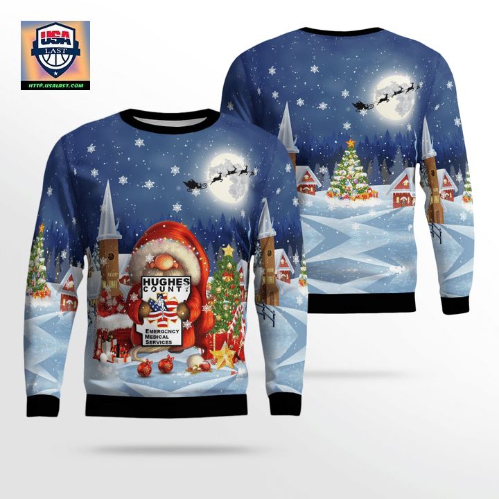 Hughes County Emergency Medical Service AOP Christmas Sweater