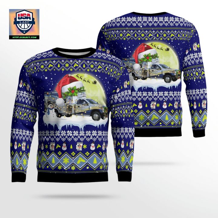Hughes County Emergency Medical Service Christmas AOP Sweater