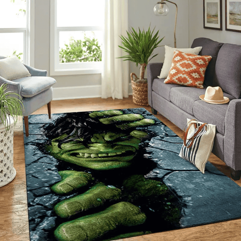 Hulk 3D Rectangle Area Rug – Full Print Carpet For Living Room & Bedroom Home Decor