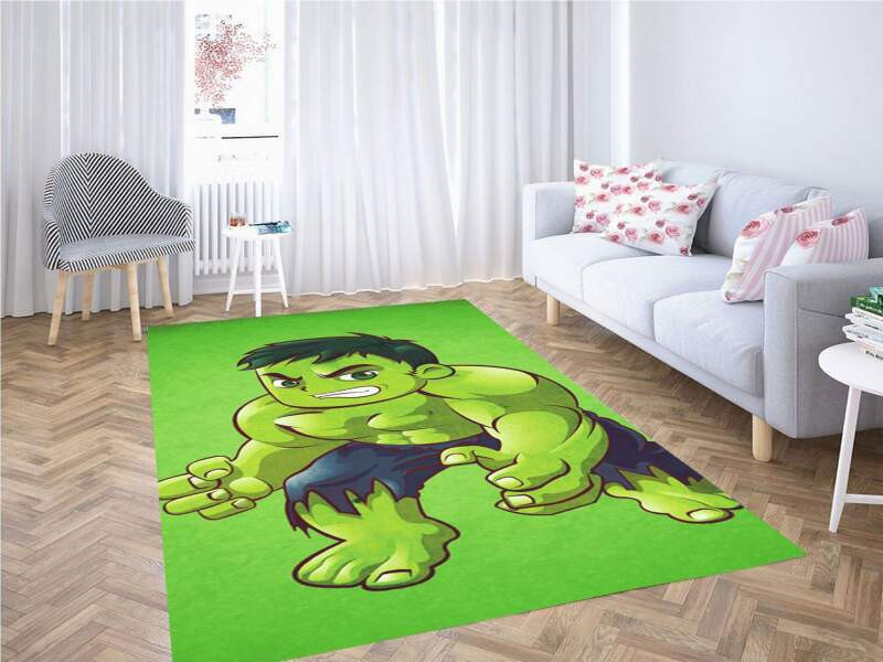 Hulk Cartoon Wallpaper 3D Rectangle Area Rug – Full Print Carpet For Living Room & Bedroom Home Decor