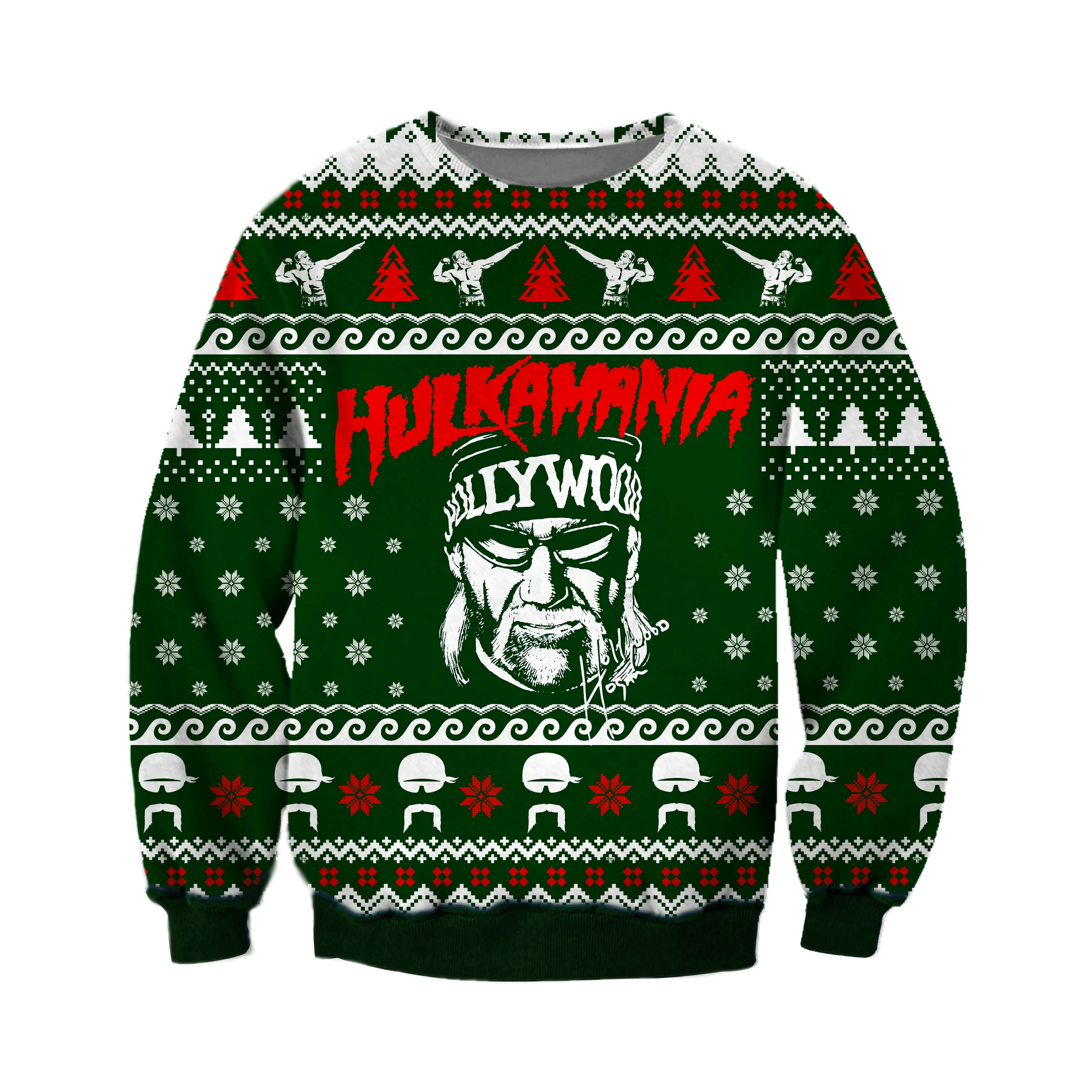 Hulkamania Knitting Pattern 3D Print Ugly Christmas Sweater