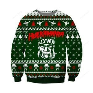 Hulkamania Knitting Ugly Christmas Sweater, Perfect Holiday Gift