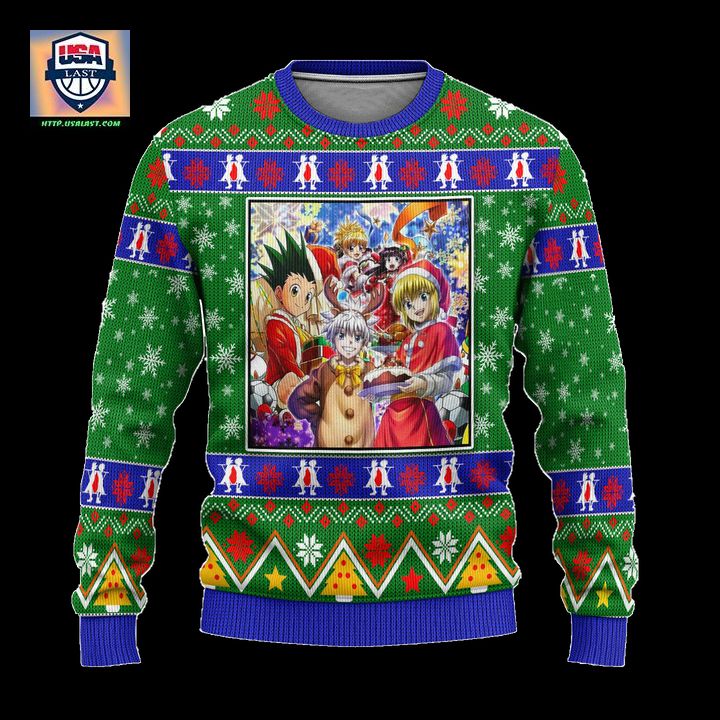 Hunter x Hunter Anime Ugly Christmas Sweater Characters Xmas Gift