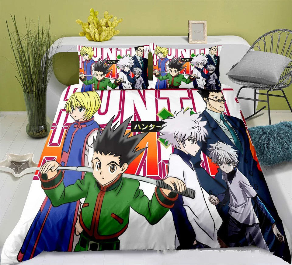 Hunter X Hunter Duvet Cover Quilt Cover Pillowcase Bedding Set Bed Linen Home Bedroom Decor