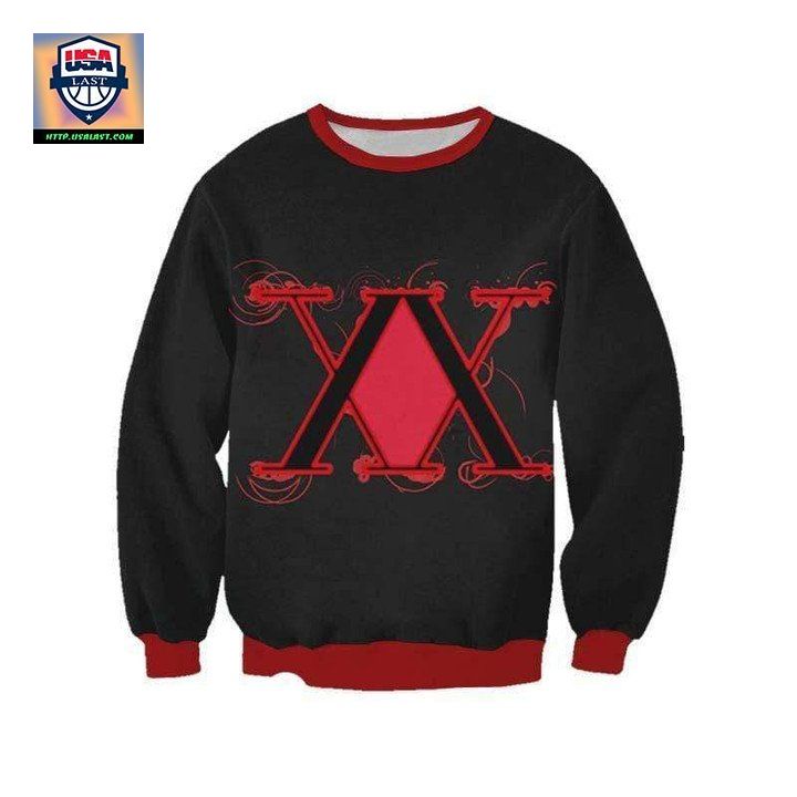 Hunter X Hunter Logo Red Sweater Hunter X Hunter 3D Printed Sweater