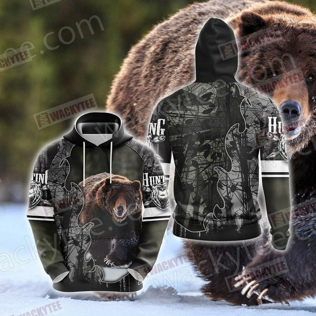 Hunting Passion - Bear Unisex 3D All Over Print Hoodie & Zip Hoodie
