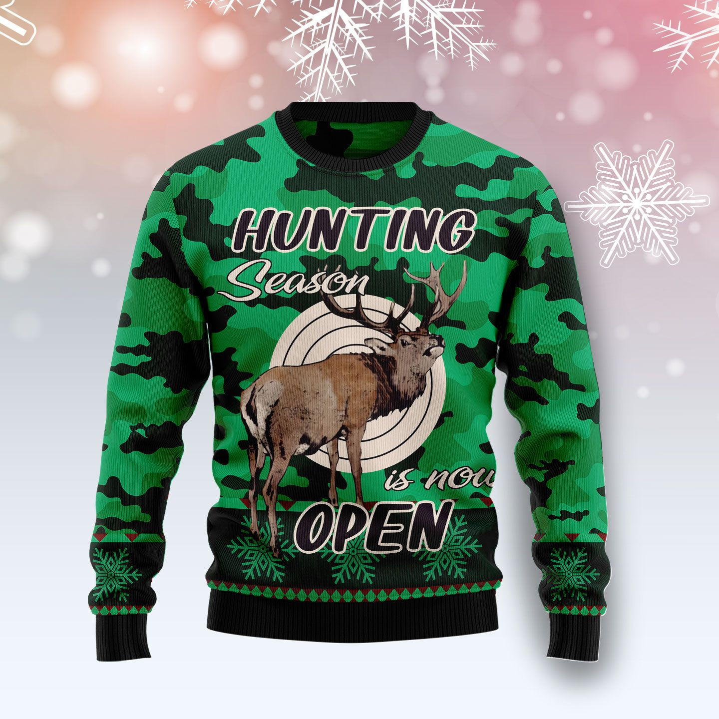 Hunting Season Ugly Christmas Sweater, Perfect Holiday Gift