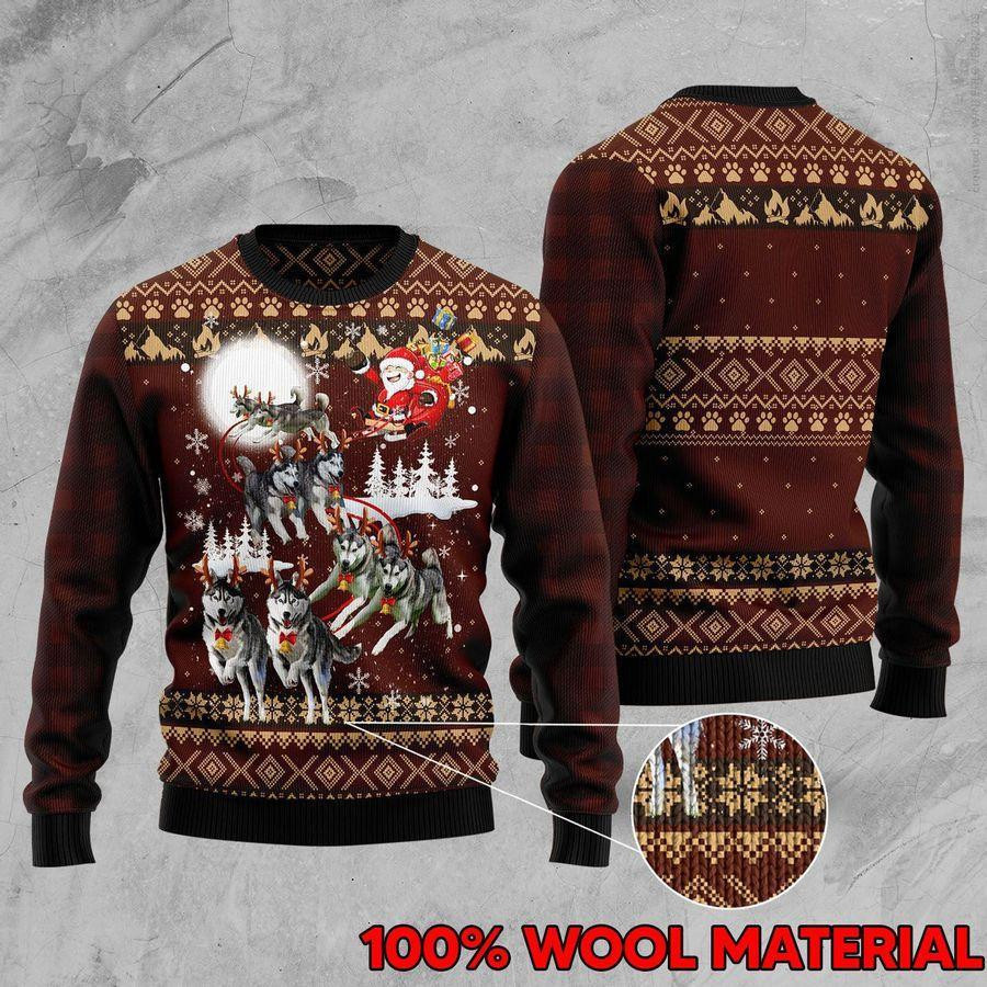 Husky Dog Ugly Christmas Sweater, Perfect Holiday Gift