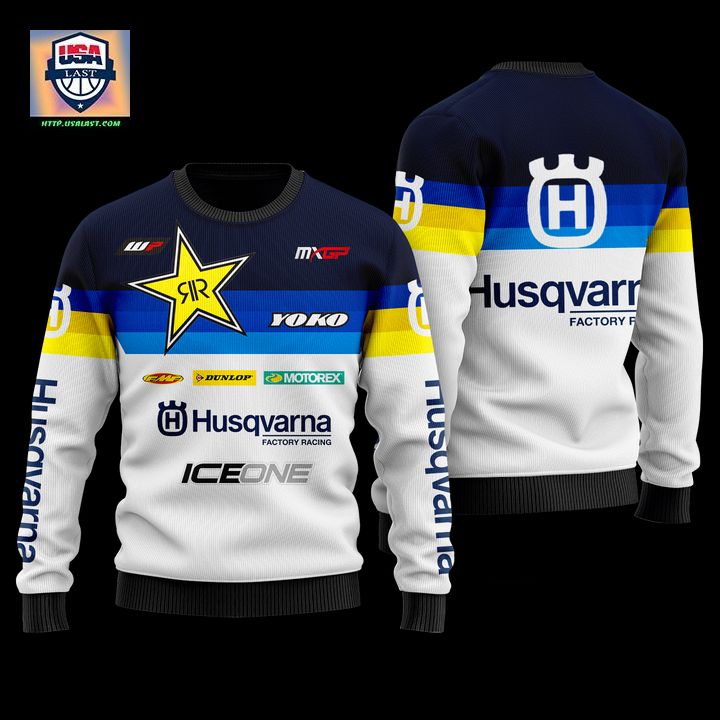 Husqvarna Factory Racing White Ugly Sweater