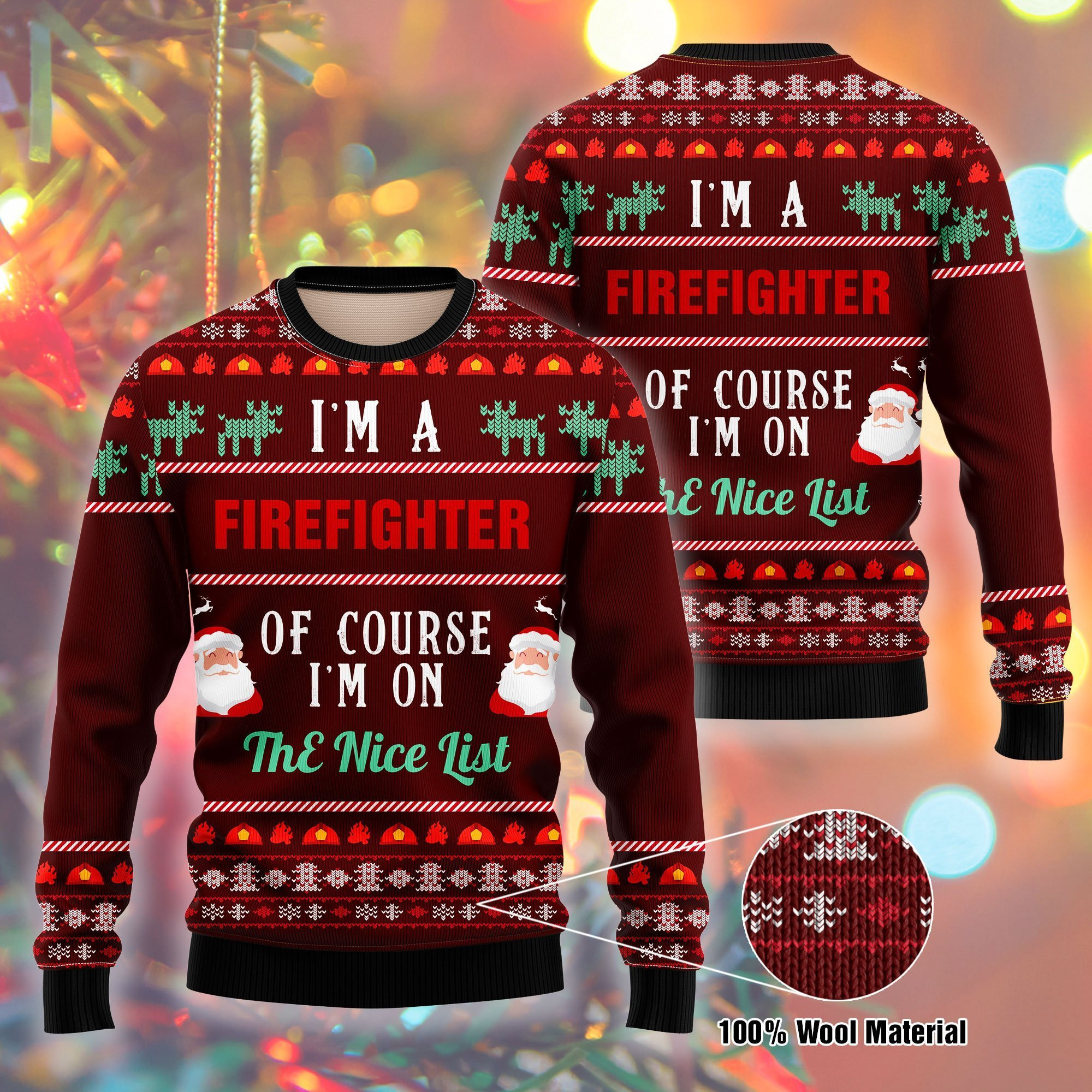 I Am A FirefighterUgly Christmas Sweater, Perfect Holiday Gift