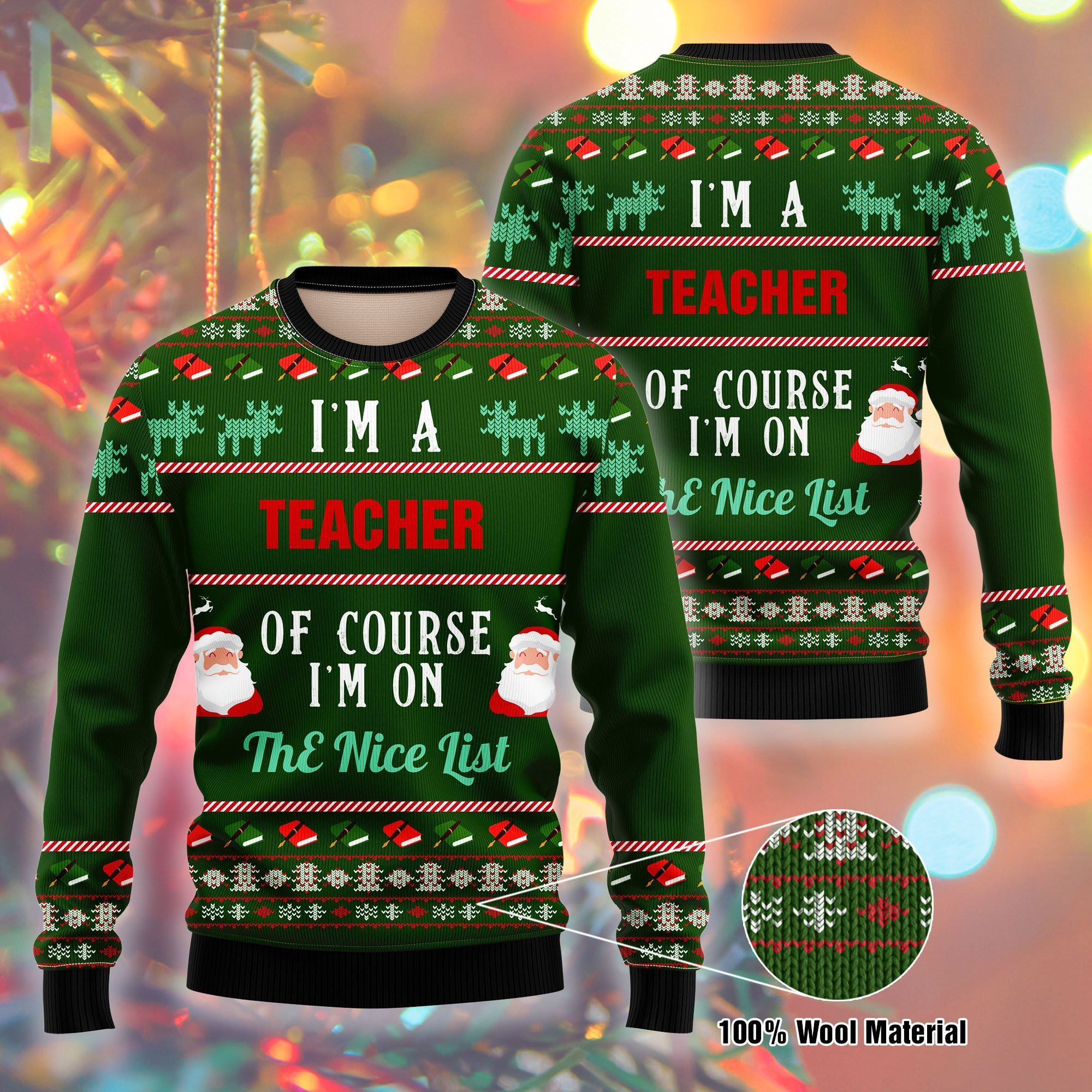 I Am A Teacher Ugly Christmas Sweater, Perfect Holiday Gift