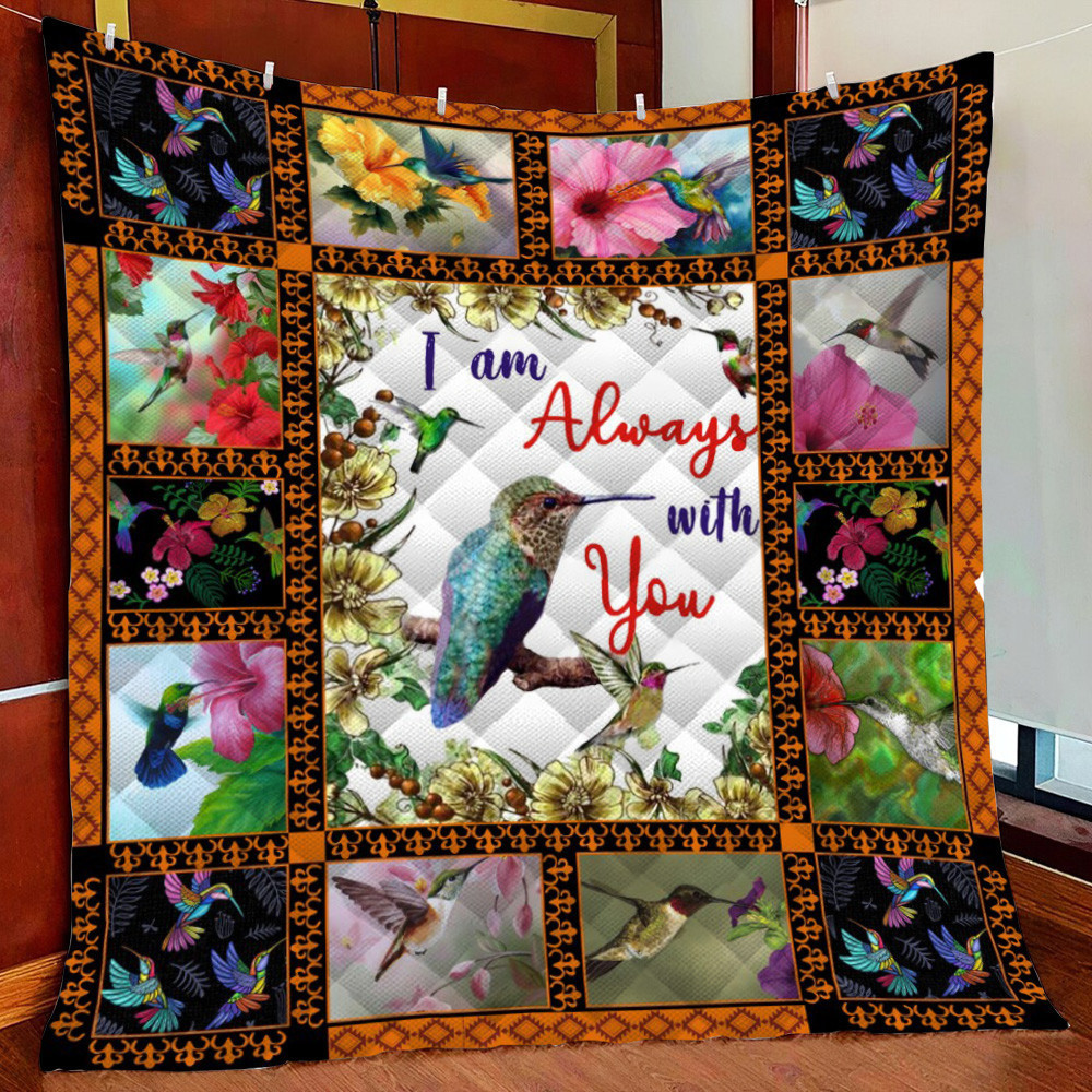 I Am Always With You, Hummingbird Fleece Blanket Quilt Blanket