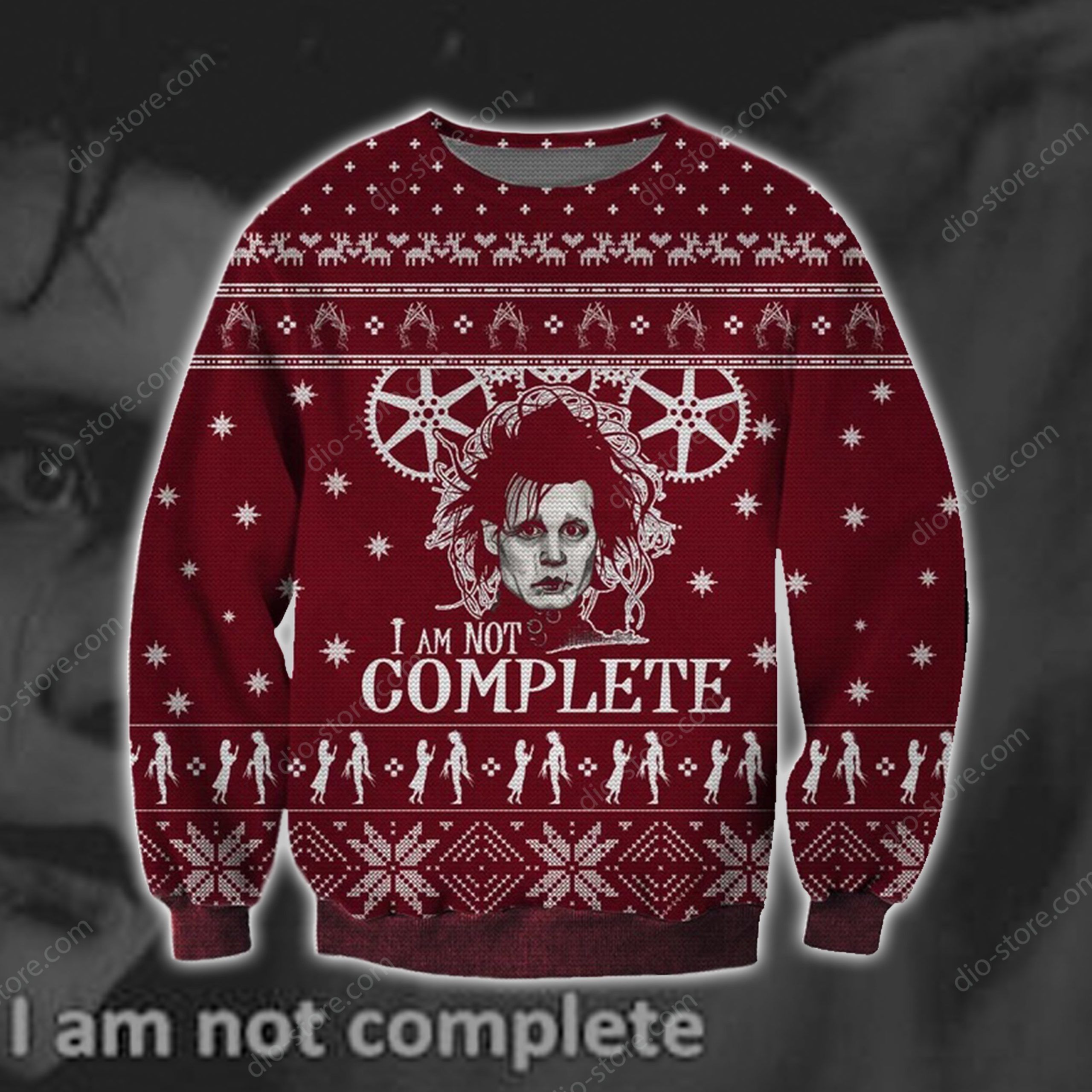 I Am Not Complete Knitting Pattern 3D Print Ugly Christmas Sweater