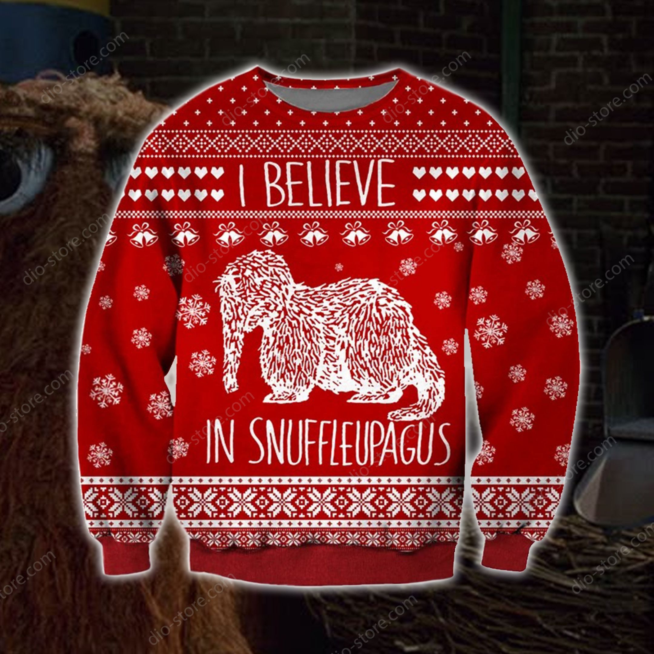I Believe In Snuffleupagus Ugly Christmas Sweater, Perfect Holiday Gift