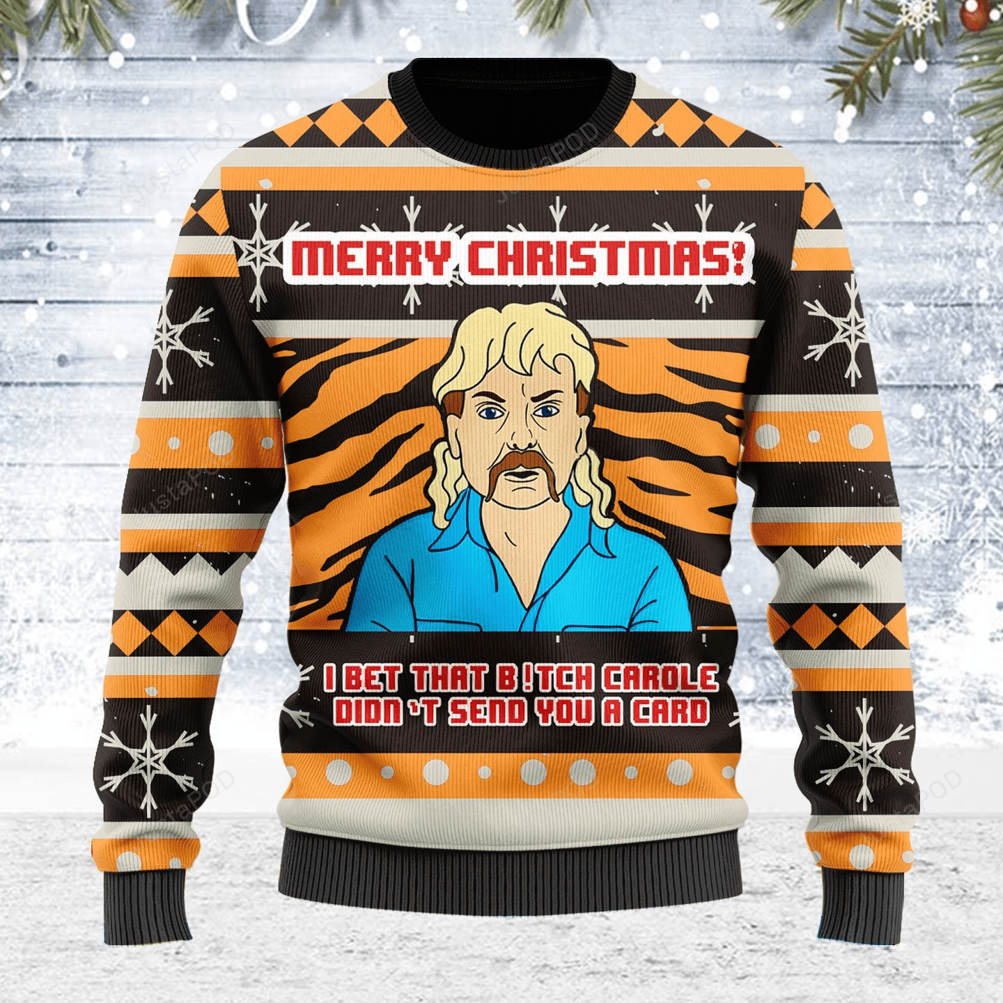 I Bet That B!Tch Didn'T Send You A Card Ugly Christmas Sweater Perfect Holiday Gift