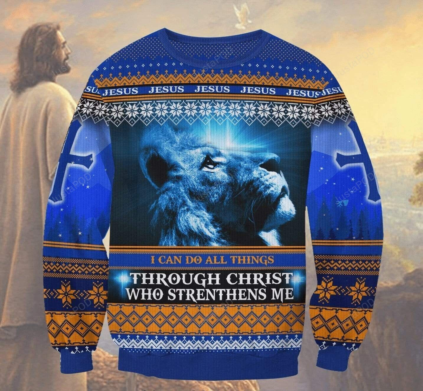I Can Do All Things Through Christ Jesus Ugly Christmas Sweater Perfect Holiday Gift