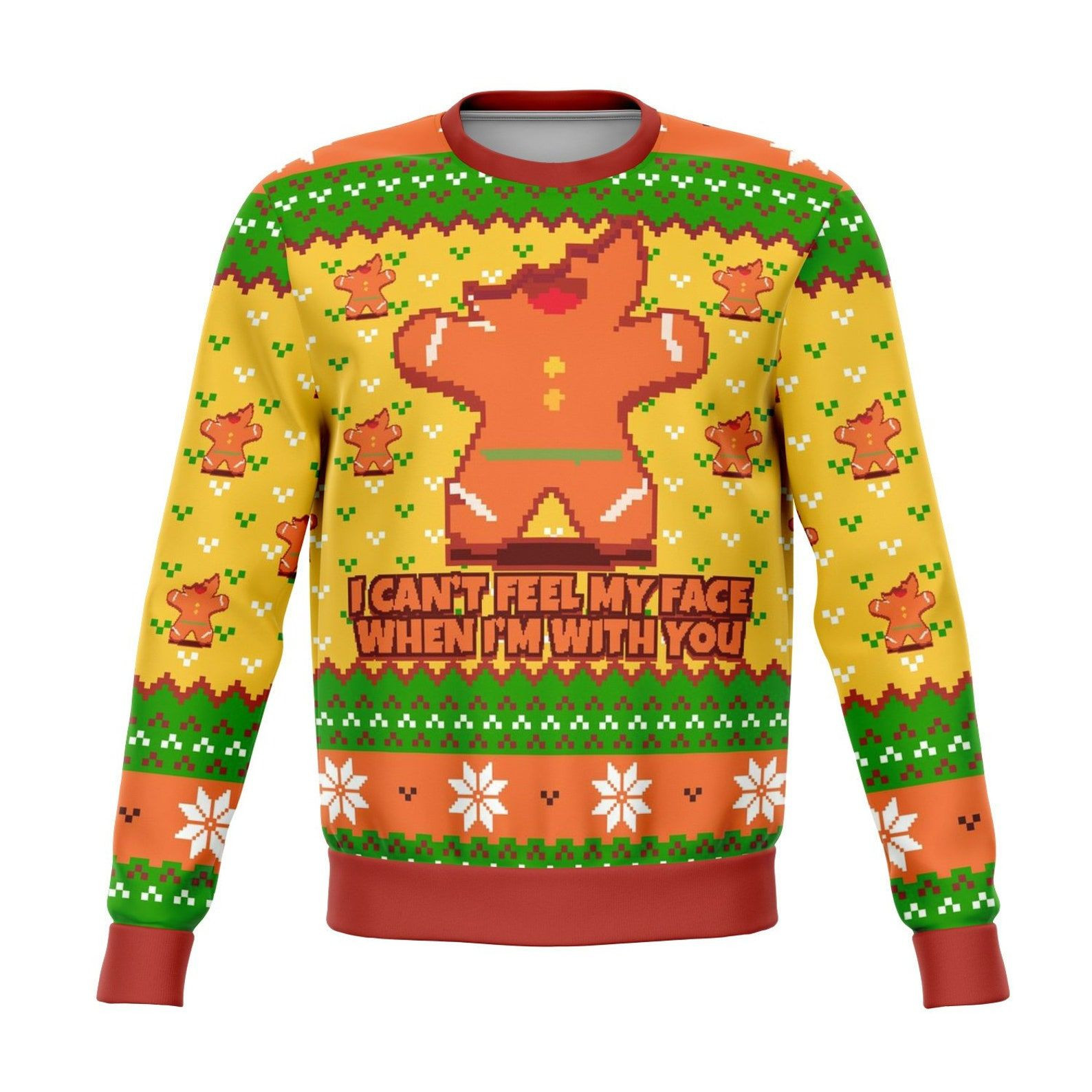 I Cant Feel My Face When I'M With You Funny Ugly Christmas Sweater,