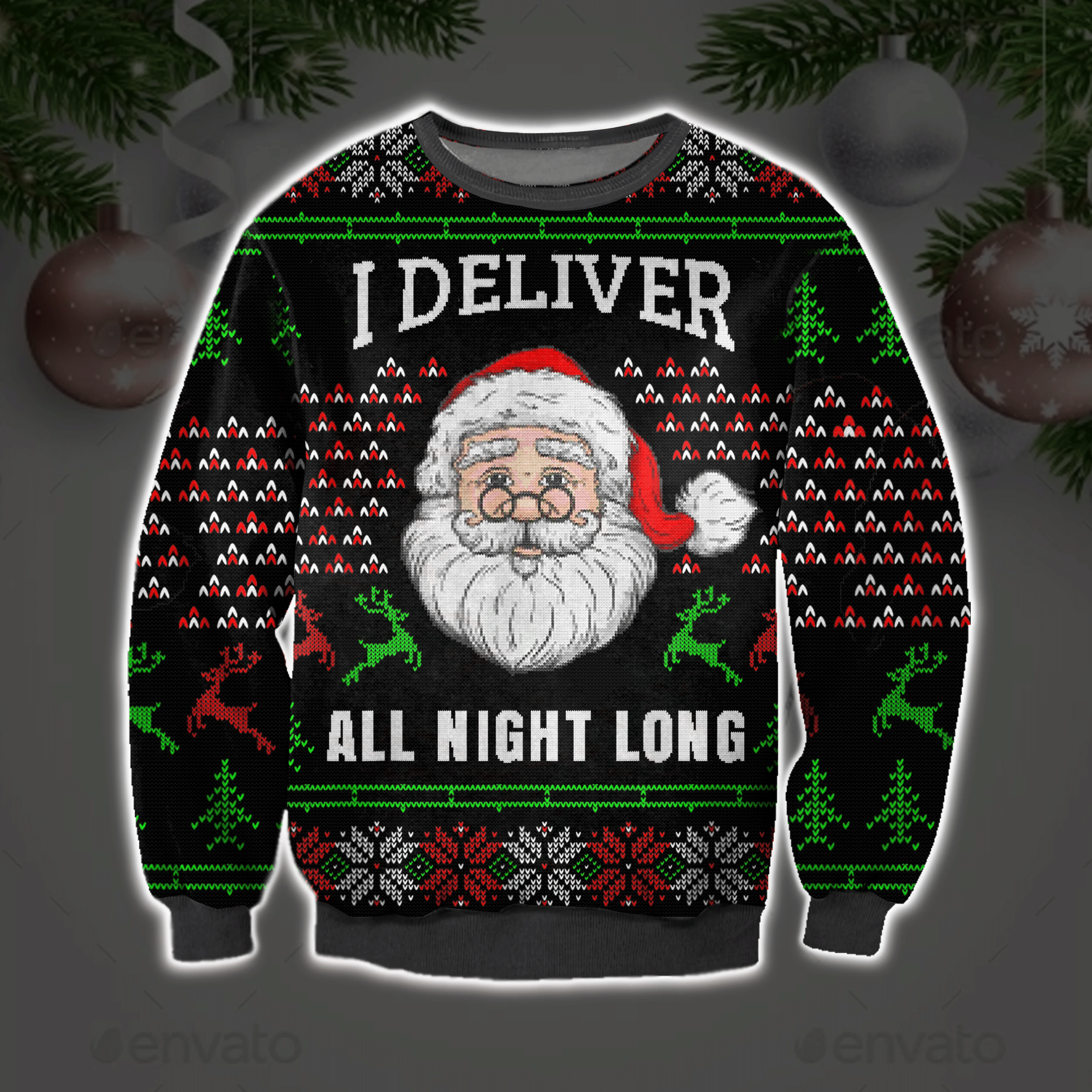 I Deliver All Night Long Ugly Christmas Sweater