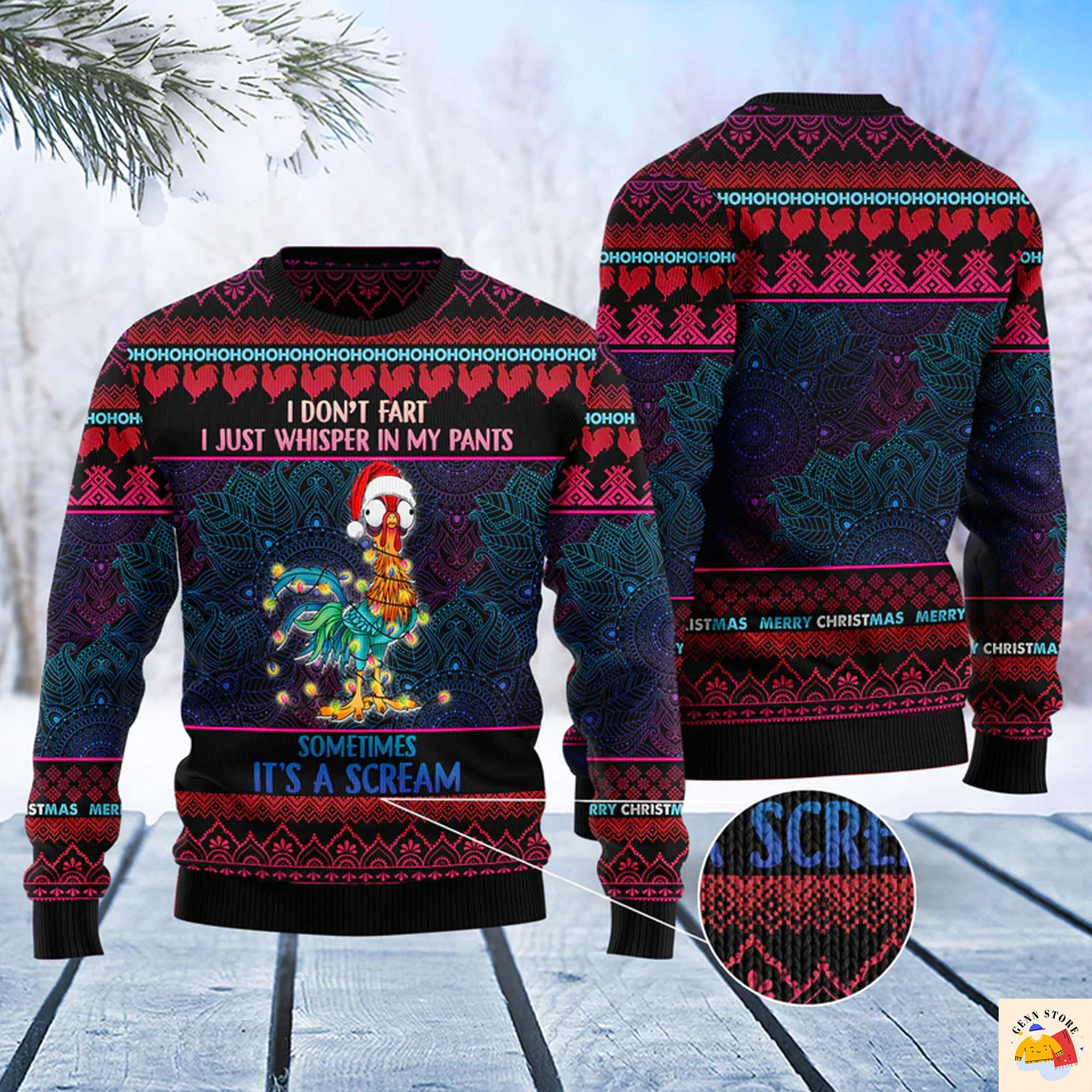 I Don't Fart, I Just Whisper In My Pants Ugly Christmas Sweater