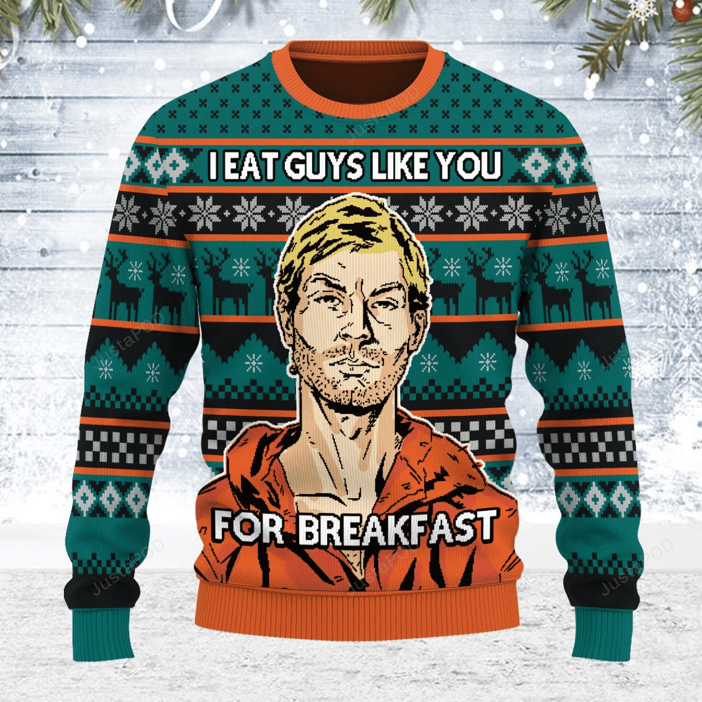 I Eat Guys Like You For Breakfast Ugly Christmas Sweater, Perfect Holiday Gift