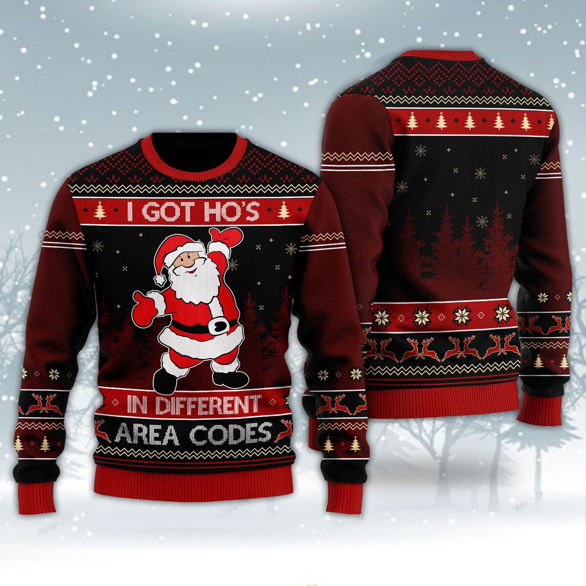 I Got Ho In Different Area Codes Ugly Christmas Sweater