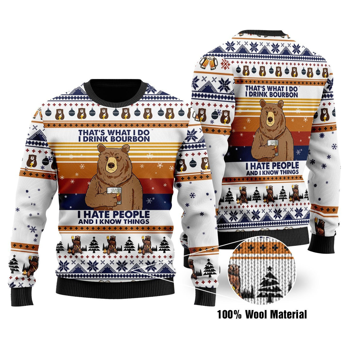 I Hate People Ugly Christmas Sweater Perfect Holiday Gift