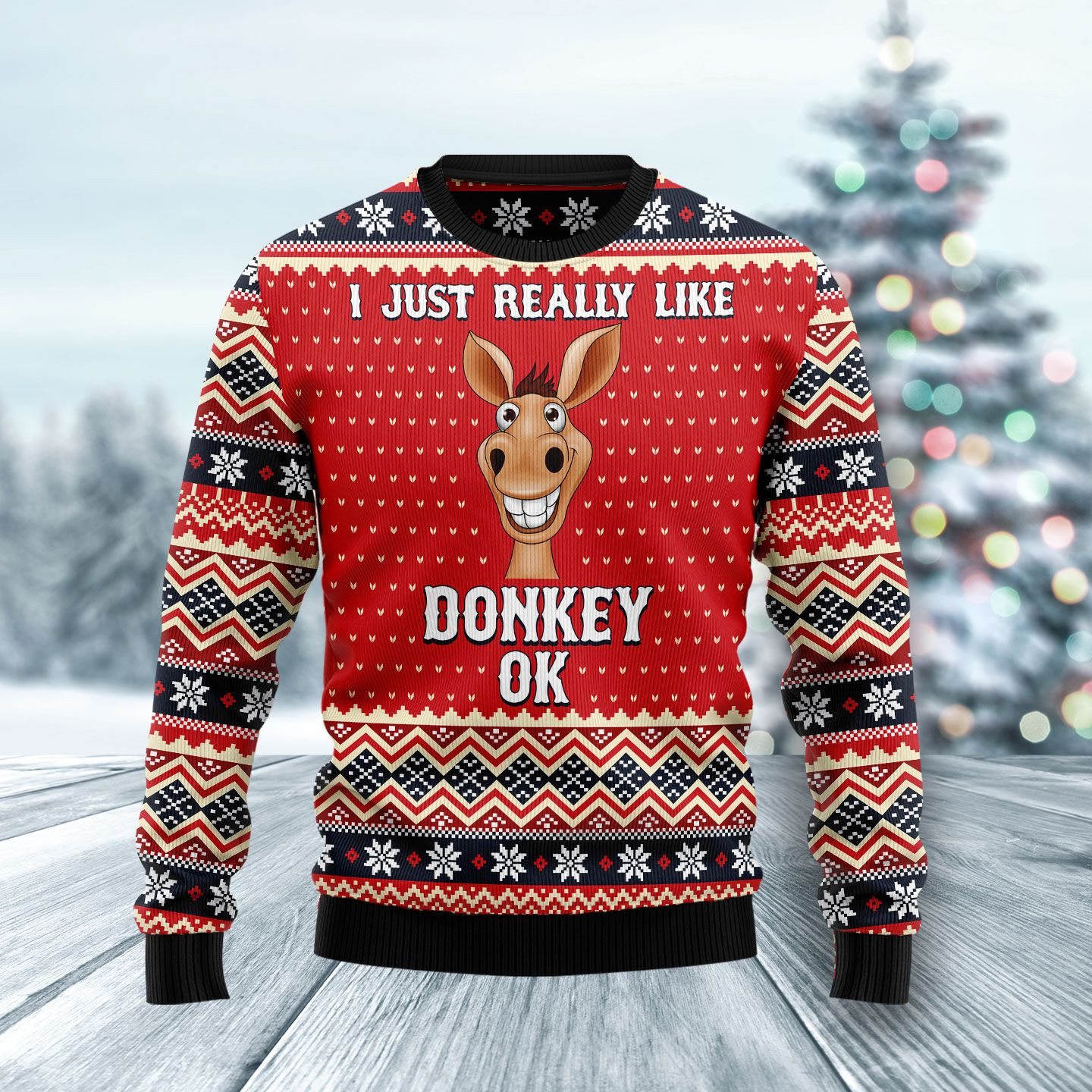 I Just Really Like Donkey Ugly Christmas Sweater, Perfect Holiday Gift