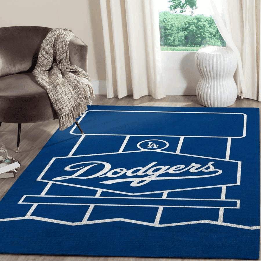 Ia Dodgers 3D Rectangle Area Rug – Full Print Carpet For Living Room & Bedroom Home Decor