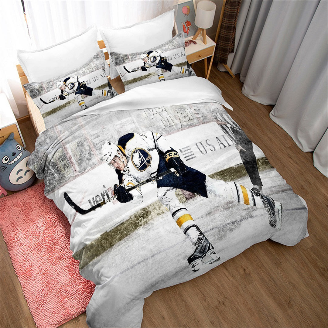 Ice Hockey Duvet Cover Quilt Cover Pillowcase Bedding Set Bed Linen Home Bedroom Decor