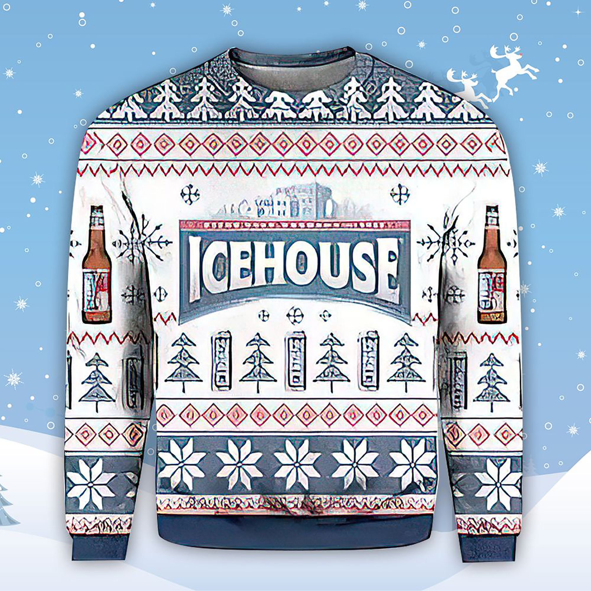Icehouse Beer Ugly Christmas Sweater