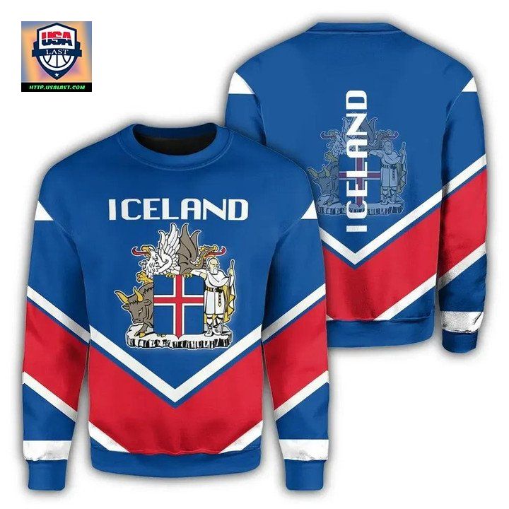 Iceland Coat Of Arms Sweater Lucian Style J5W