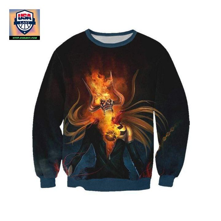 Ichigo Hollow Fire Sweater Bleach 3D Printed Sweater