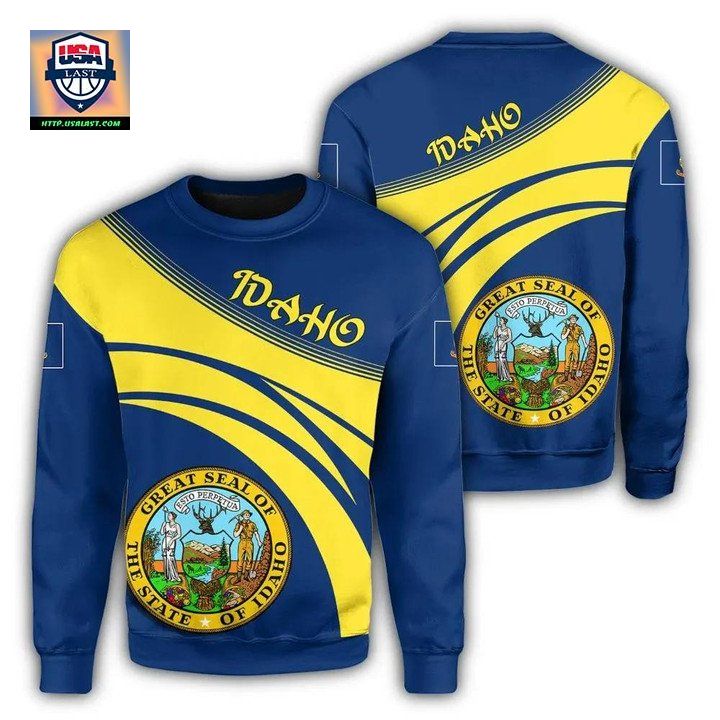 Idaho Coat Of Arms Sweater Cricket Style J5W