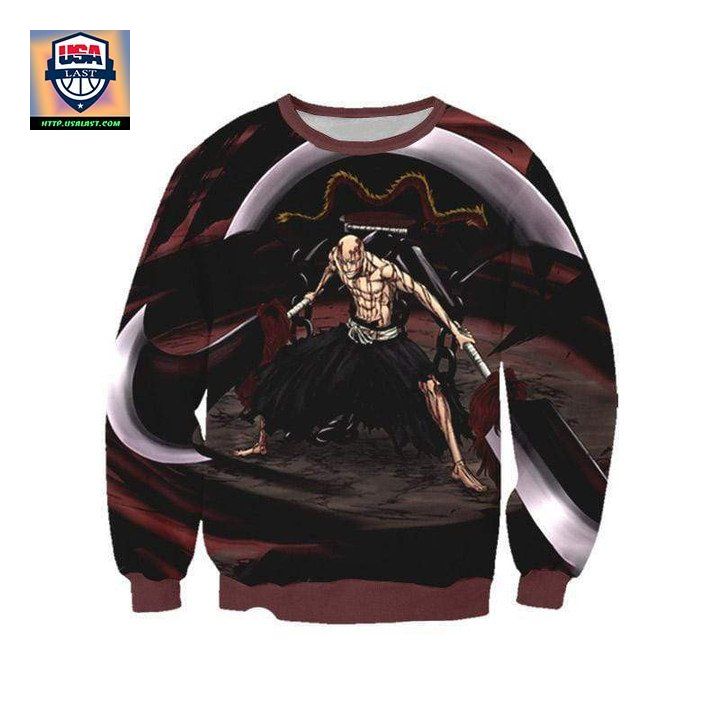 Ikkaku Madarame Red Sweater Bleach 3D Printed Sweater