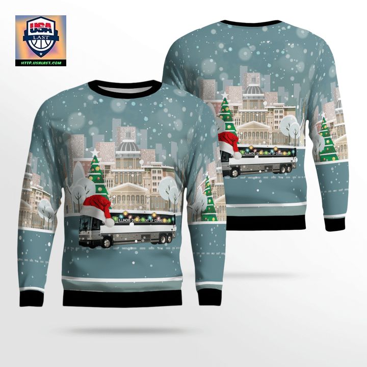 Illinois Department Of Corrections Christmas Sweater 3D