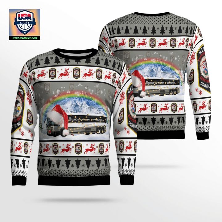 Illinois Department Of Corrections Christmas Sweater 3D HQ21