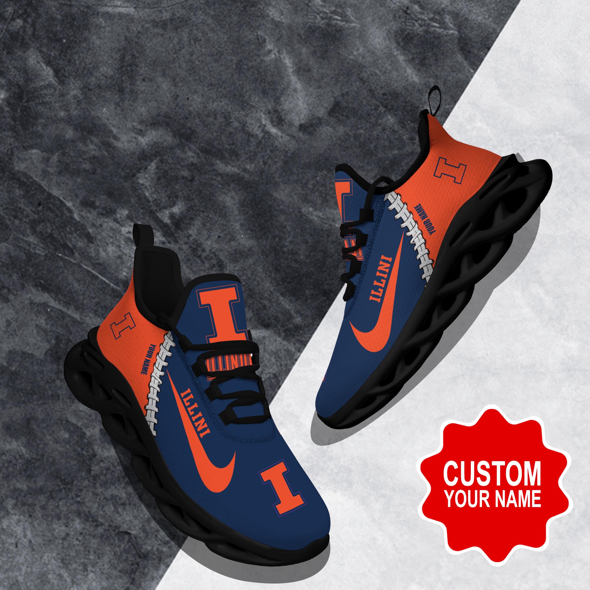 Illinois Fighting Illini Max Soul Shoes Sneakers for Men And Women – Casual Shoes, Streetwear Shoes