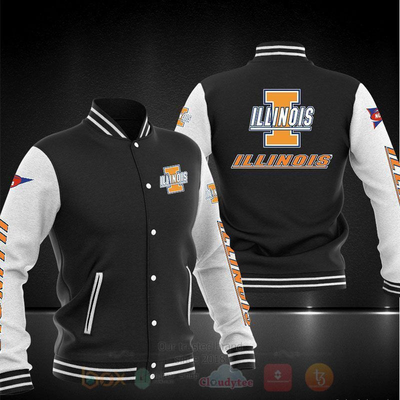 Illinois Fighting Illini Varsity Baseball Jacket for Men & Women | NCAA Team Fan Gift