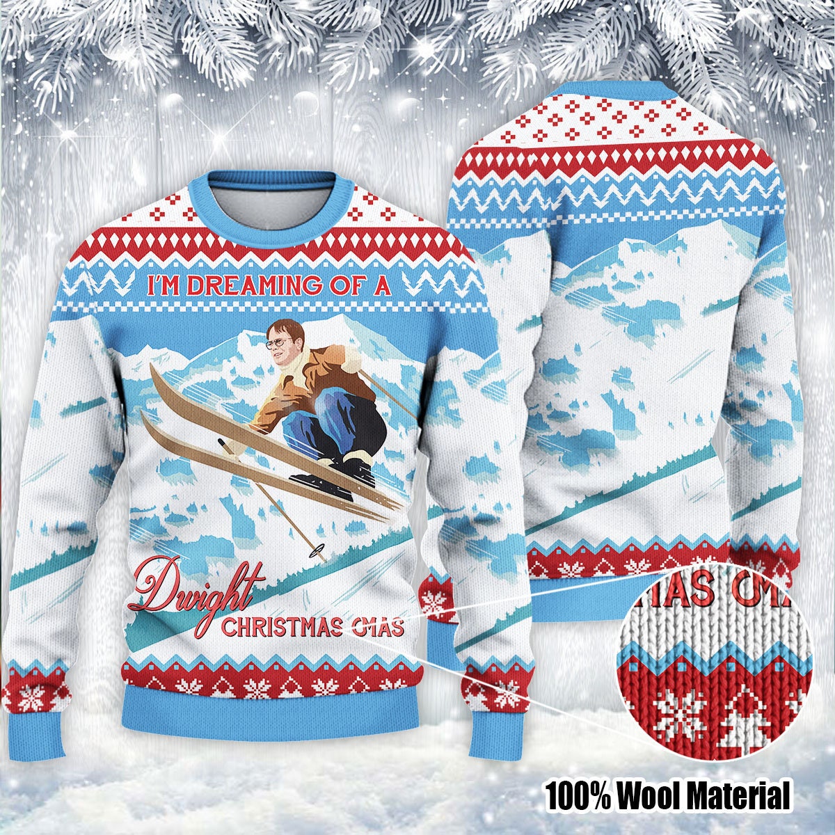 I'm Dreaming of a Dwight Christmas Ugly Christmas Sweater