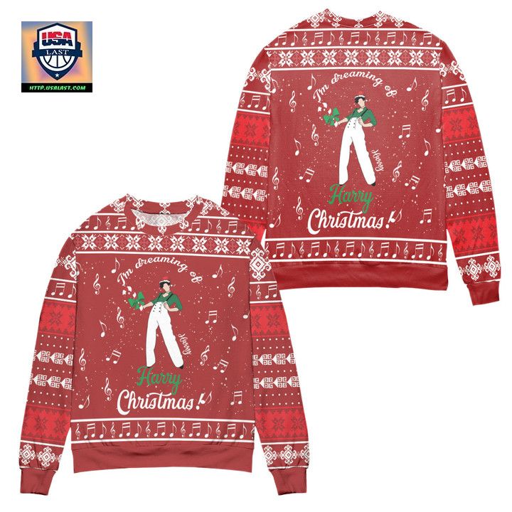 Im Dreaming Of Harry Styles Christmas Ugly Christmas Sweater Red