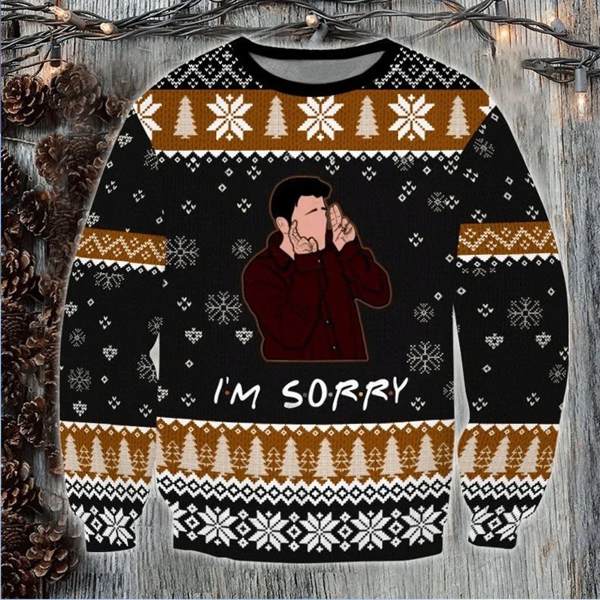 I'm Sorry Friends TV Ugly Christmas Sweater