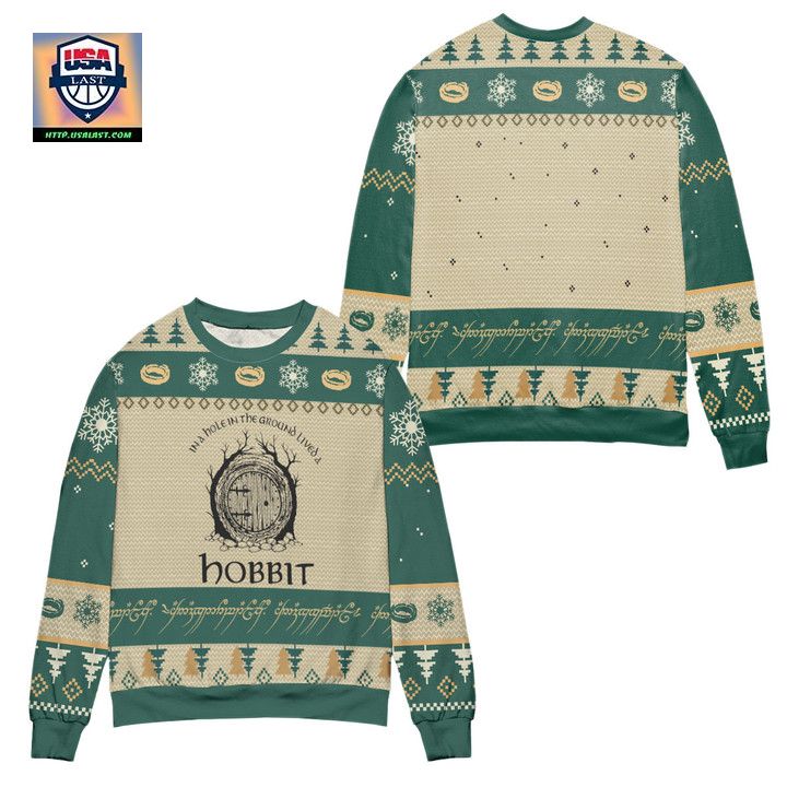 In A Hole In The Ground Lived A Hobbit Ugly Christmas Sweater