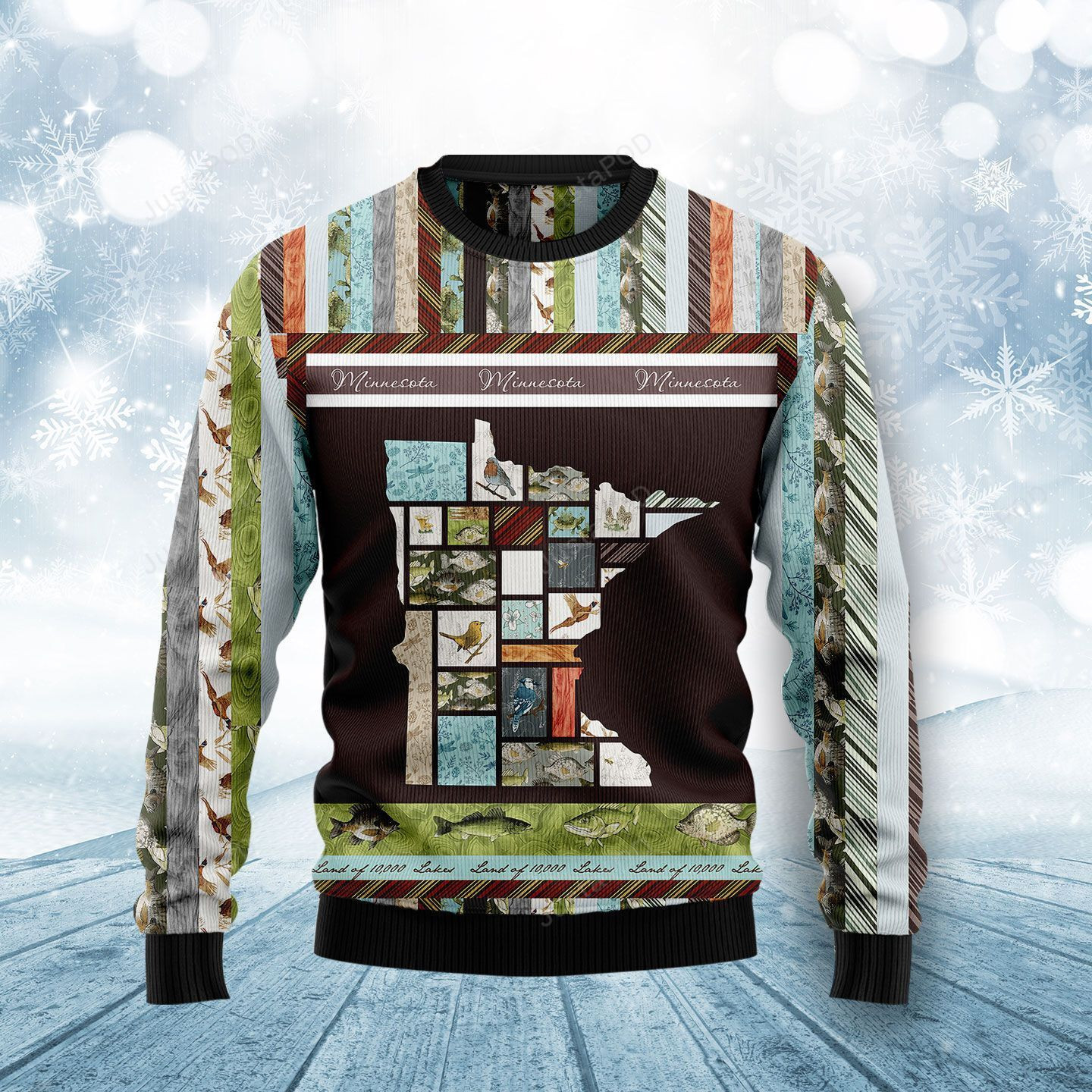 In The Deep Heart Of Minnesota Christmas Ugly Christmas Sweater,
