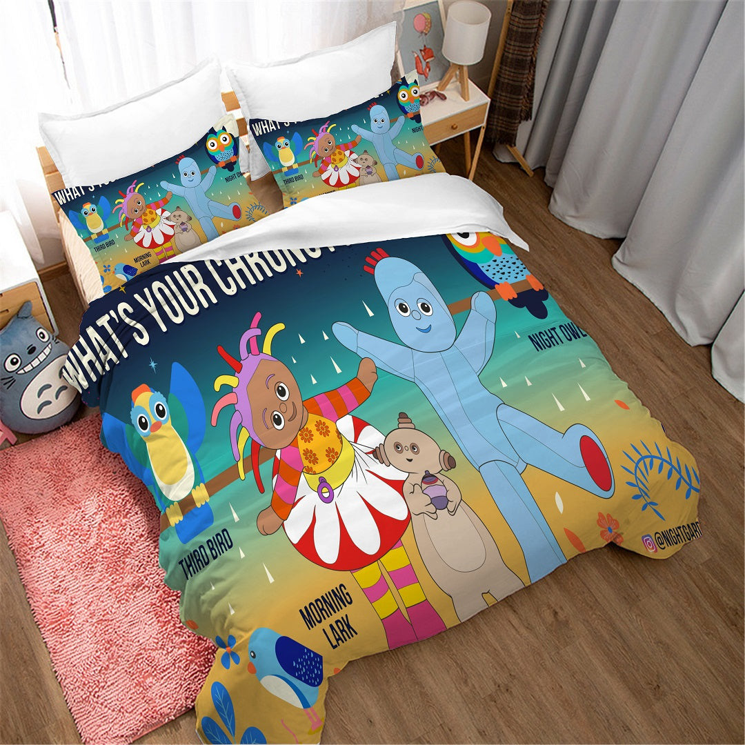 In The Night Garden Duvet Cover Quilt Cover Pillowcase Bedding Set Bed Linen Home Bedroom Decor