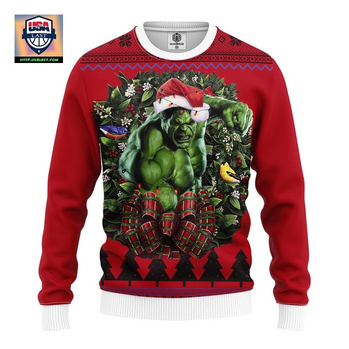 Incredible Hulk Noel Superheroes Ugly Christmas Sweater