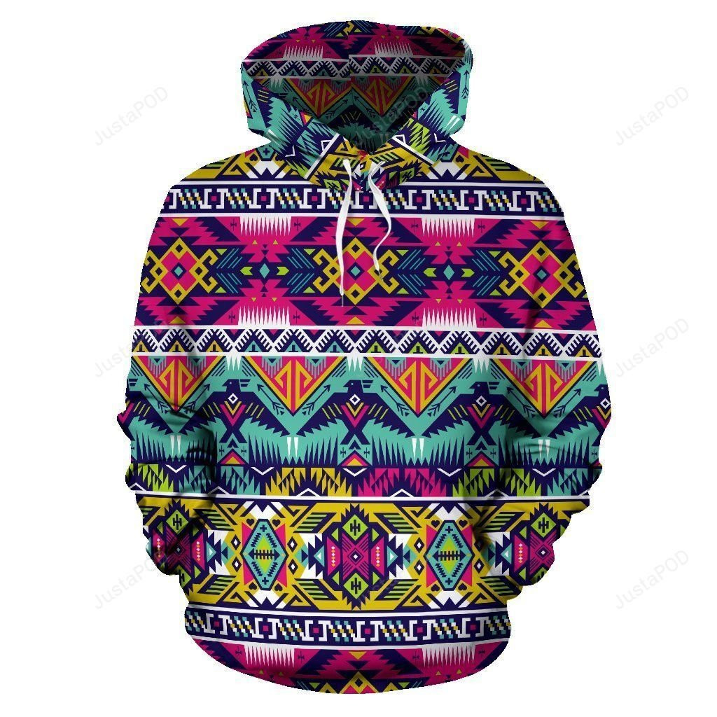 Indian Navajo Color Themed Design Print 3D All Over Print Hoodie & Zip Hoodie