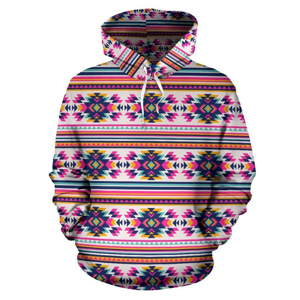 Indian Navajo Neon Themed Design Print 3D All Over Print Hoodie & Zip Hoodie